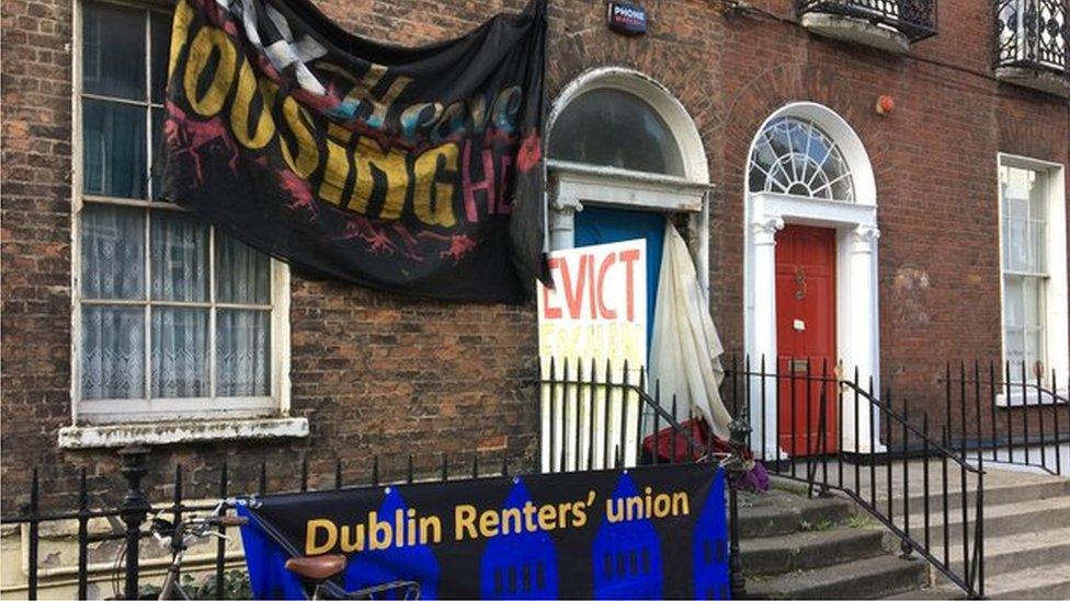 Protest at North Frederick Street in Dublin