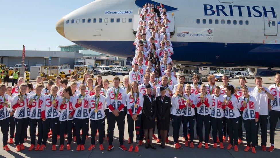 Team GB arrive home