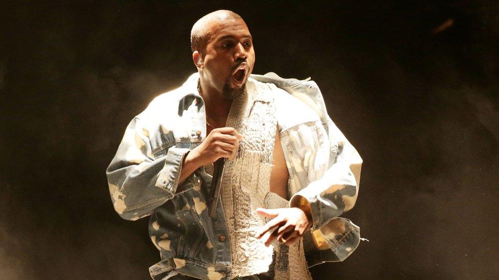 Kanye West at Glastonbury 2015