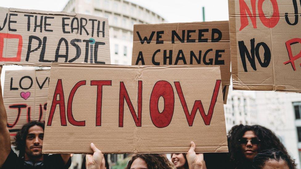 Climate change protest