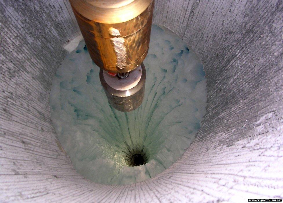 hole drilled as part of the IceCube experiment