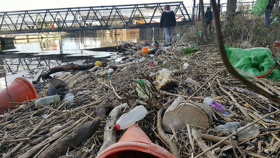 The rubbish in Cardiff Bay