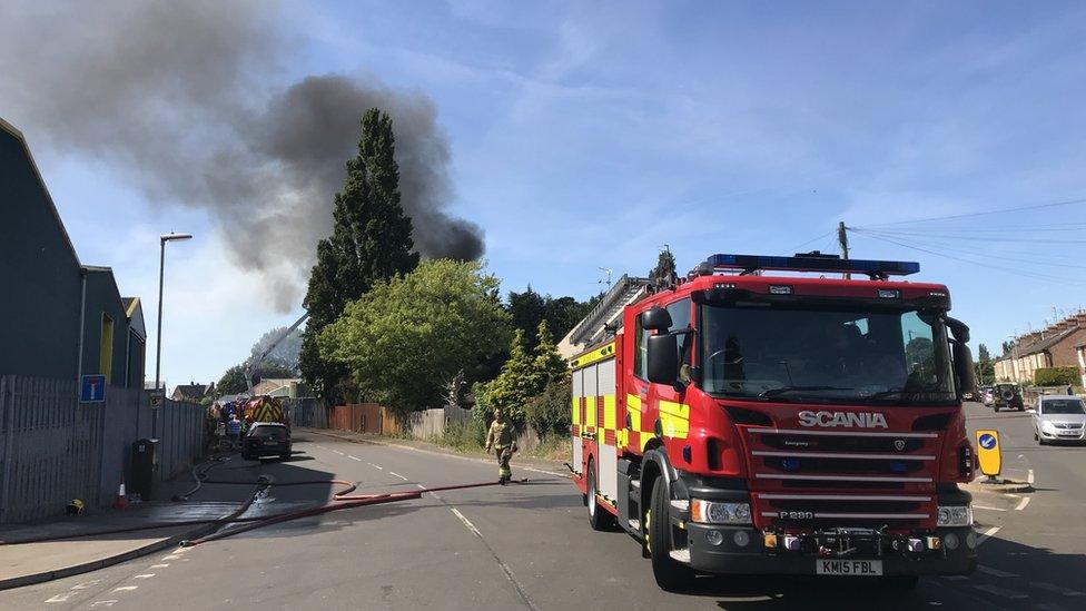 Warehouse fire, Wisbech