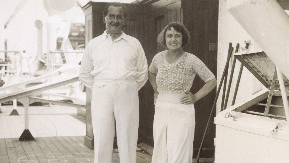 Frederick and Claire Beaumont on the RMS Queen Mary