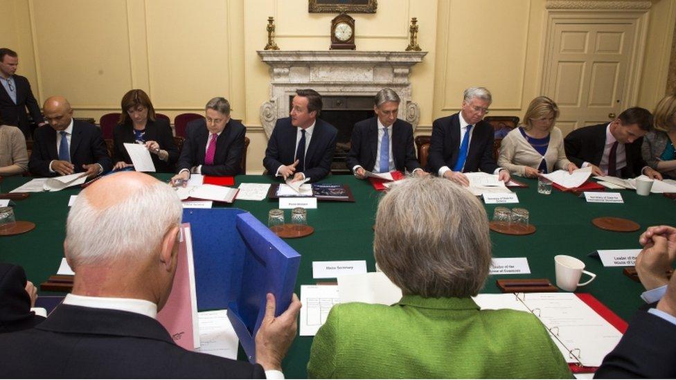 David Cameron holds a cabinet meeting (file photo)