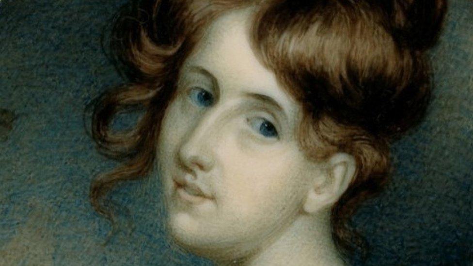 a miniature portrait of a young Elizabeth Gaskell