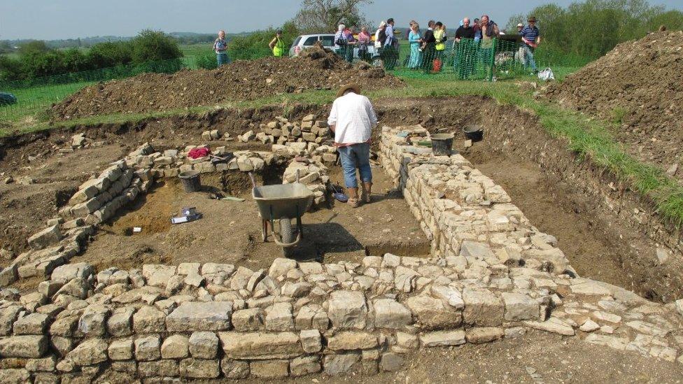 Archaeological dig at Beckery Chapel