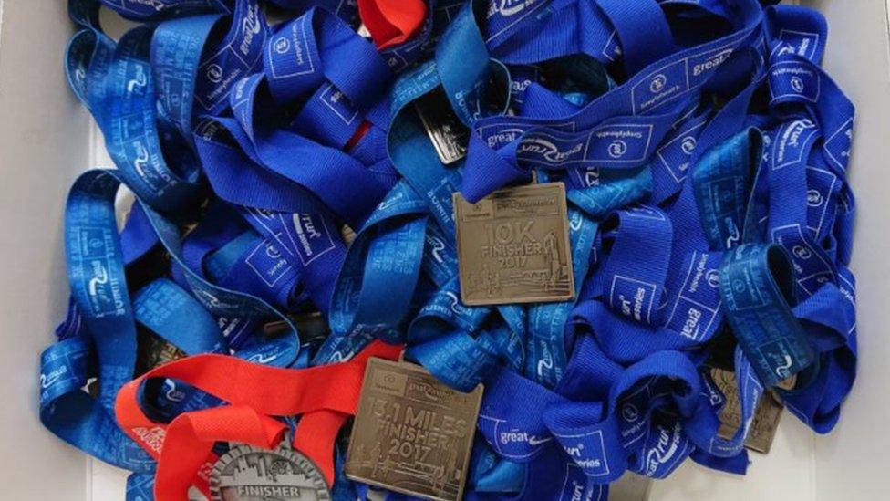 Archived medals from Greater Manchester Run