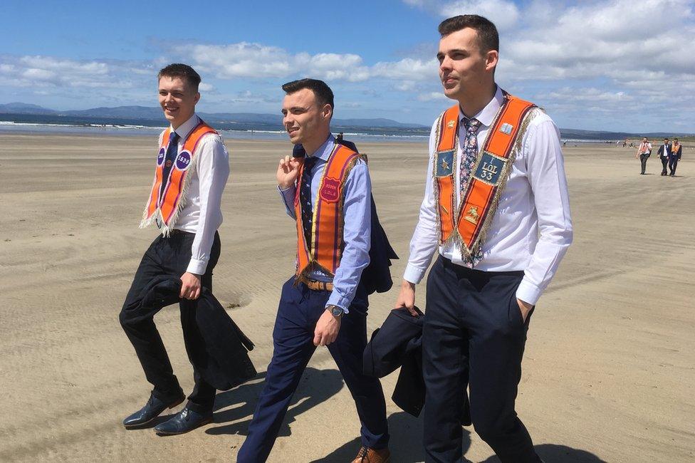 Orangemen on Rossnowlagh beach