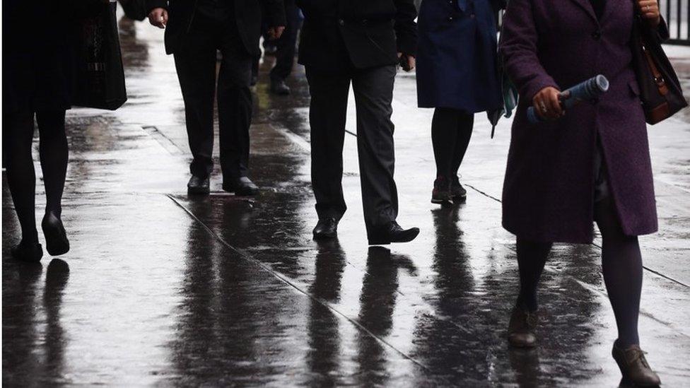 commuters in the City of London