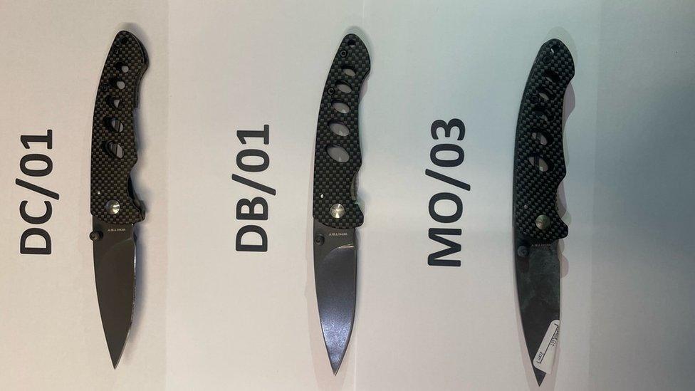 Knives seized from HMP Lindholme