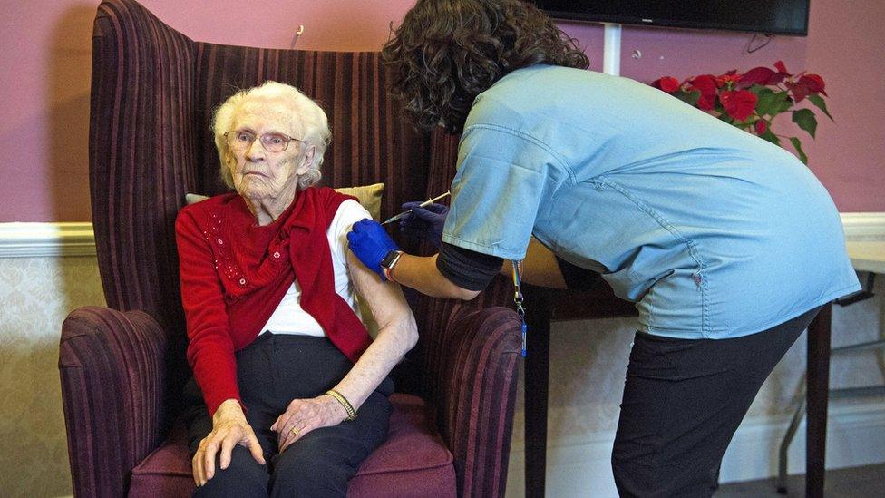 Care home resident receives Covid-19 jab