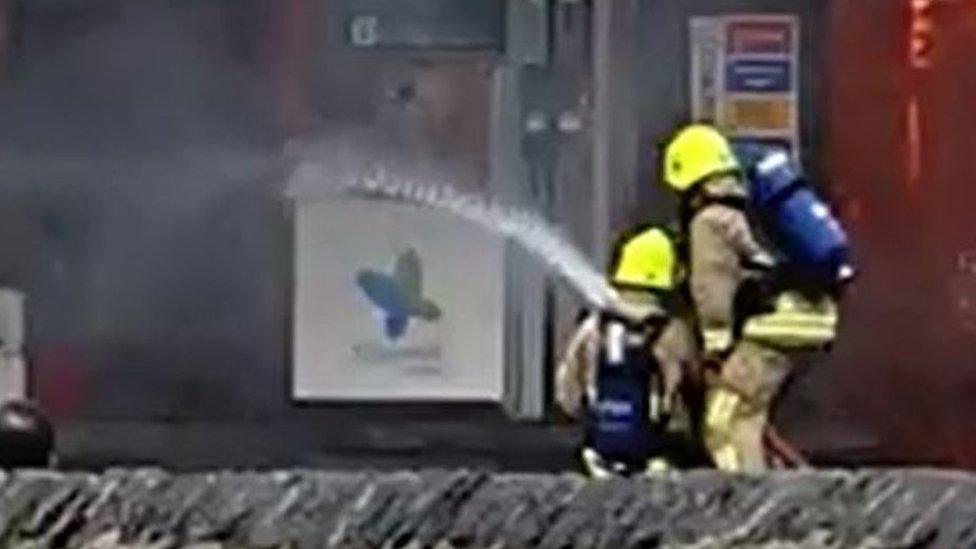 Richmond petrol station storeroom fire