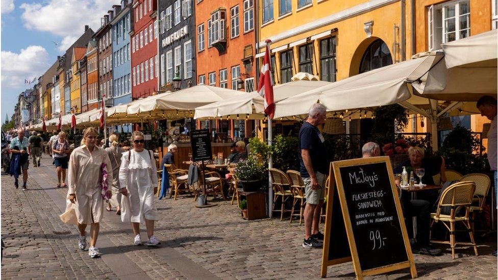 Tourists in Copenhagen