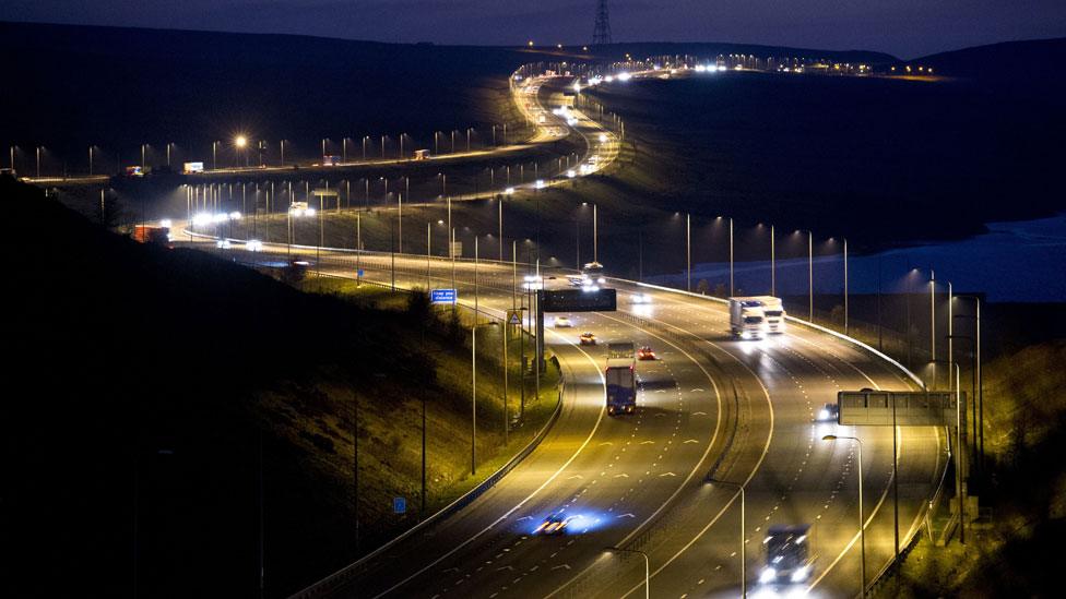 Motorway across north west England