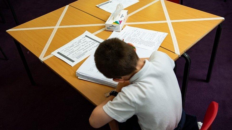 Pupil in classroom in school in Worcester