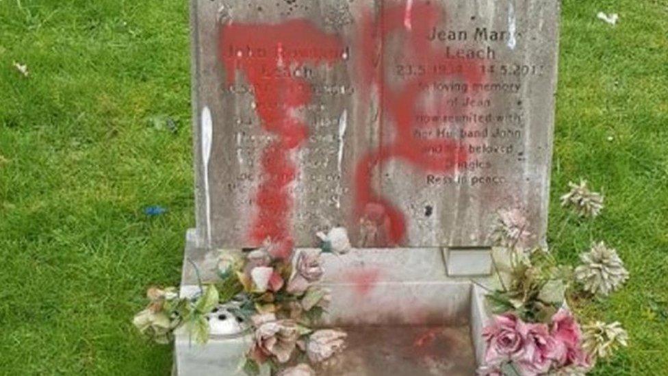 Gravestones in Ann's Hill Cemetery in Gosport.