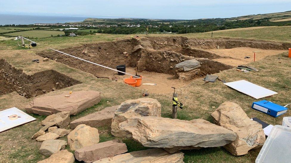 Trenches at the site