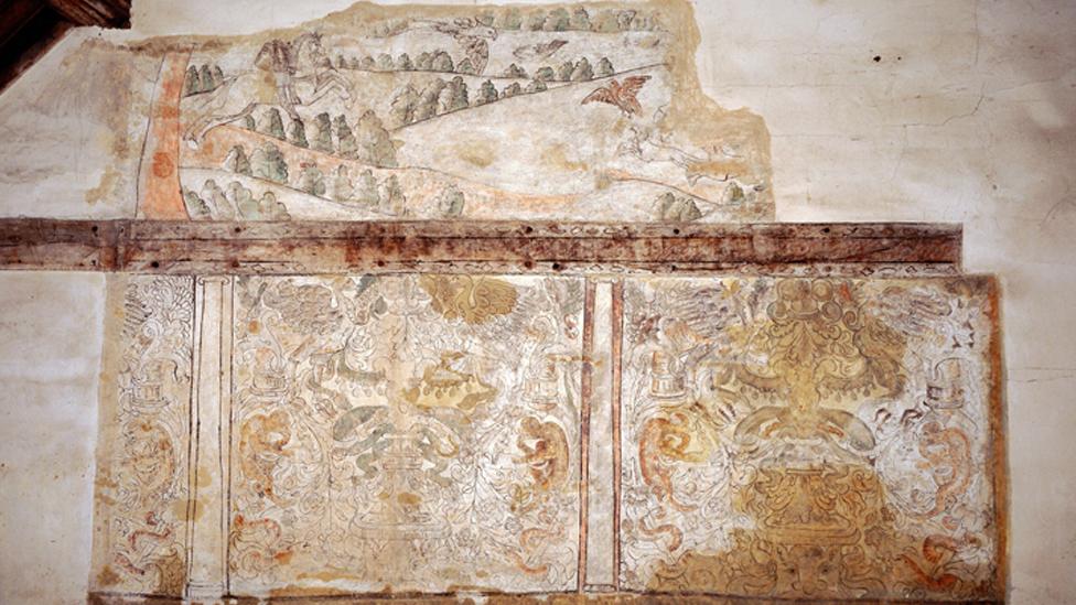 17th Century mural, Madingley Hall