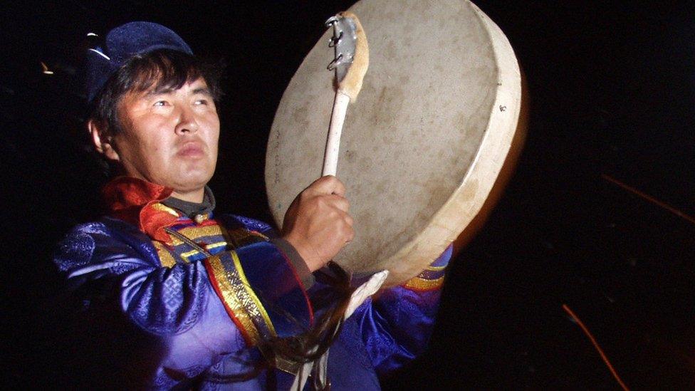 Shaman with drum