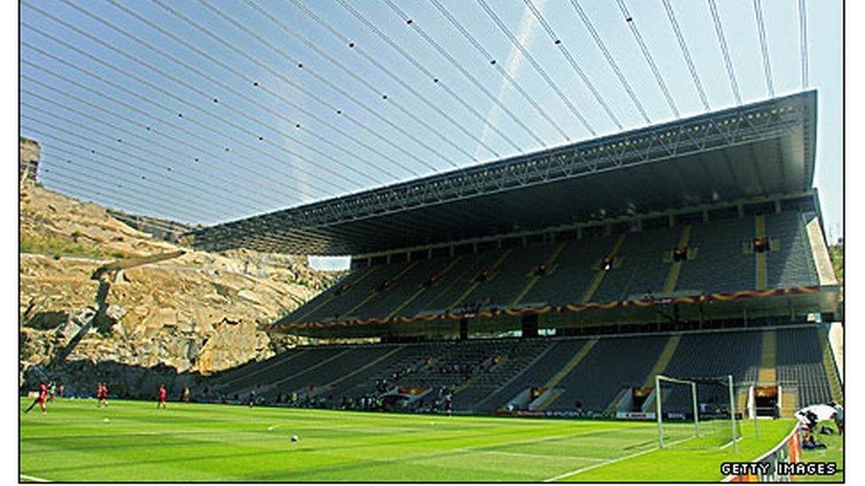 Braga's home stadium is carved off a quarry