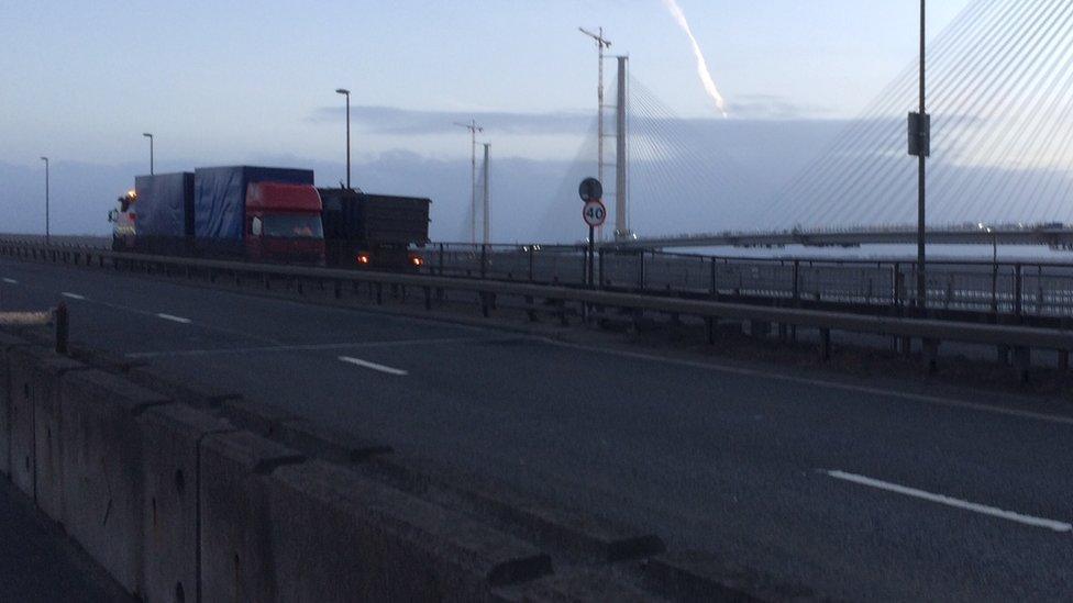 overturned lorry