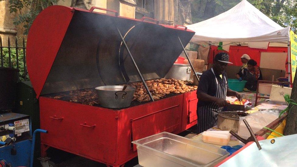 Jerk chicken stall