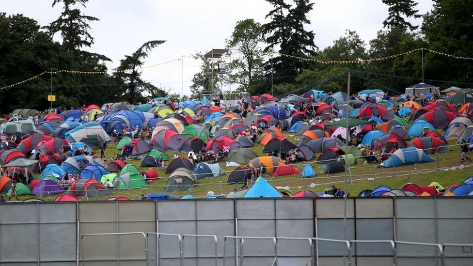 T in the park campsite