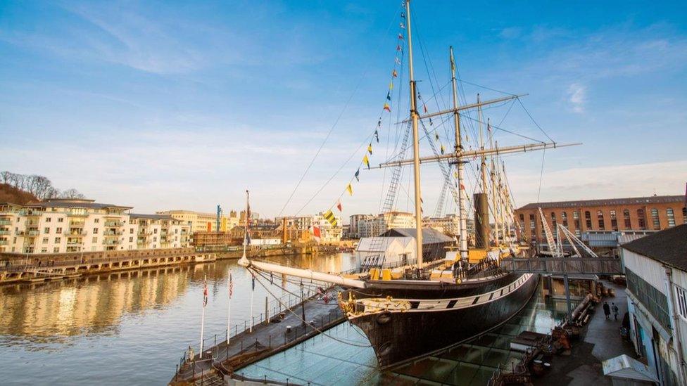 SS Great Britain today, a view from above in Bristol docks