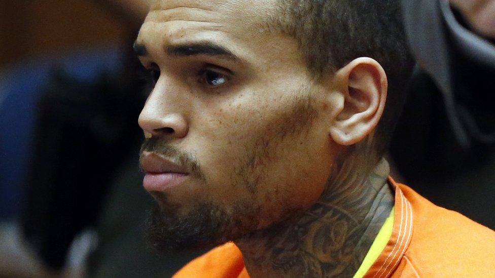 Chris Brown in court