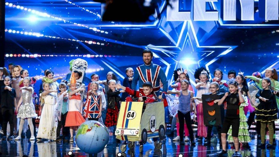 Flakefleet primary school on stage in costume