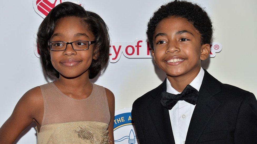 Marsai with her co-star Miles Brown, in 2015