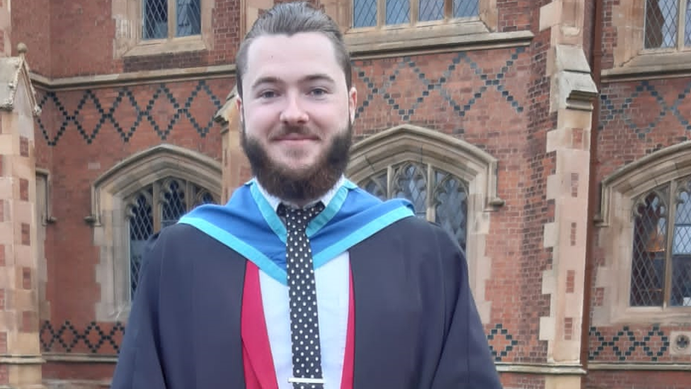 Matty Irvine on his graduation day