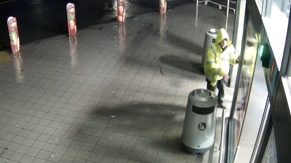 A person believed to be Timothy Hatcher pictured on CCTV at an Aldi in Chelmsford