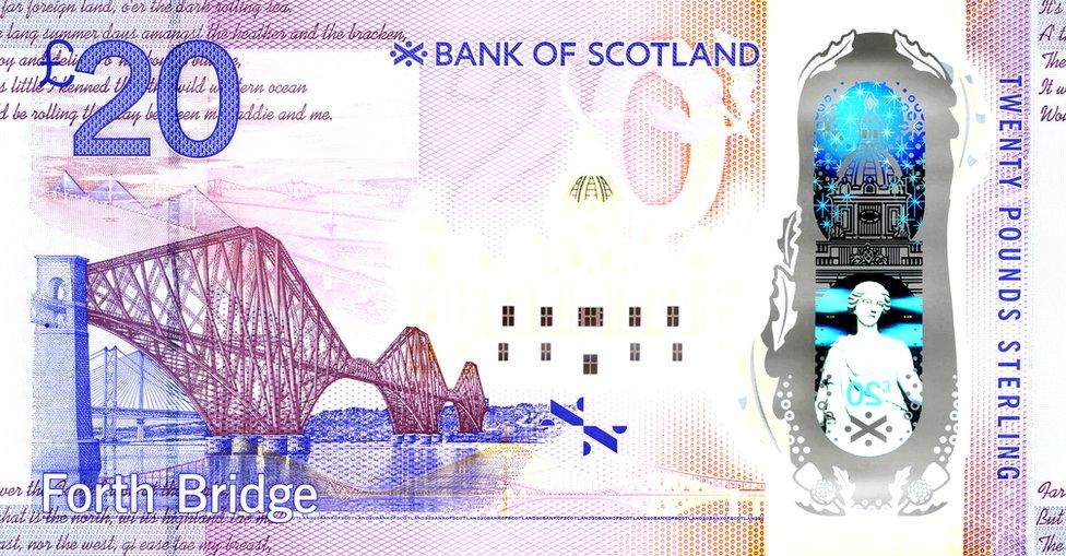 The back of the new £20 note