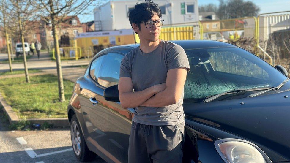 Stefan with his Alfa Romeo car