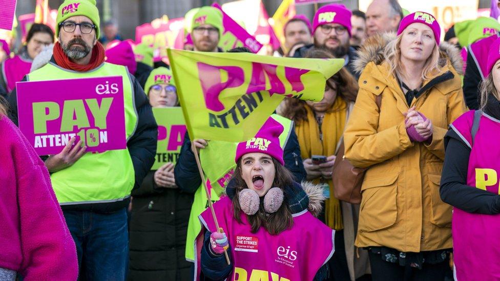 Striking teachers