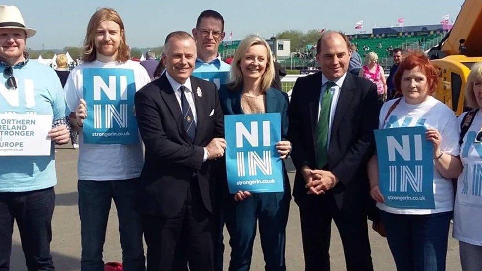 Liz Truss and campaigners for Remain in 2016