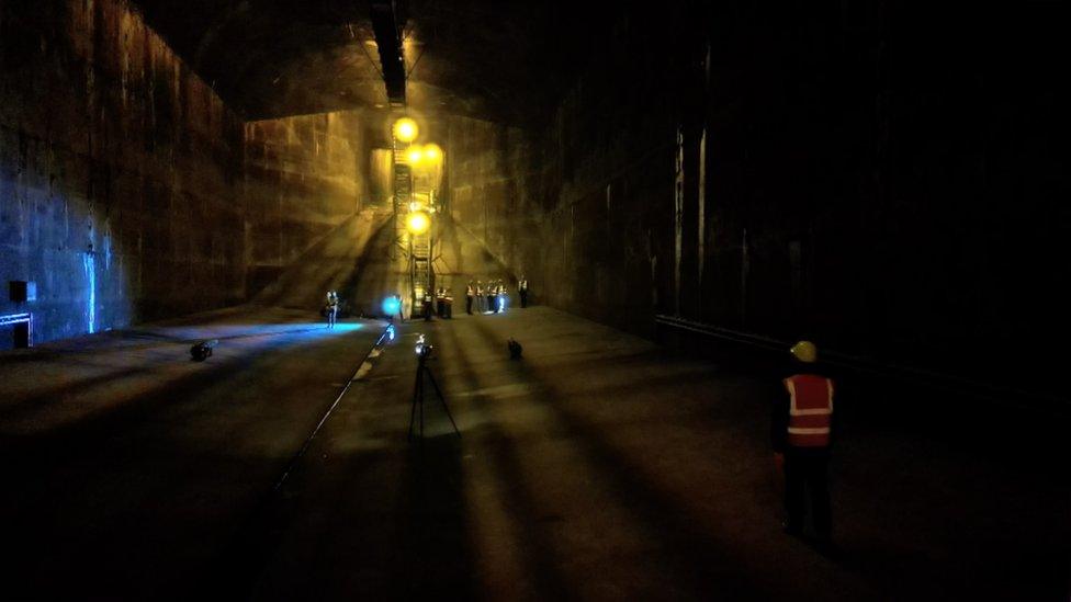 Inside the cavern in Jersey