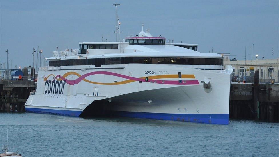 Condor Liberation in Guernsey's St Peter Port Harbour