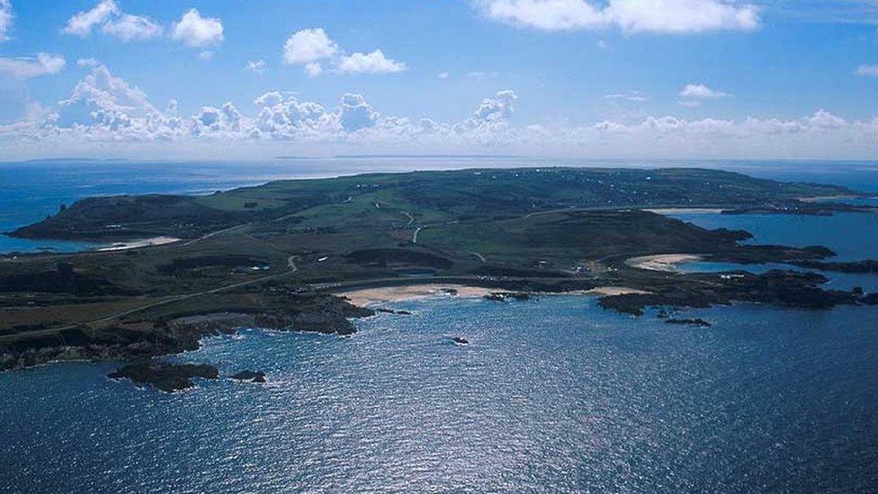 Alderney aerial view