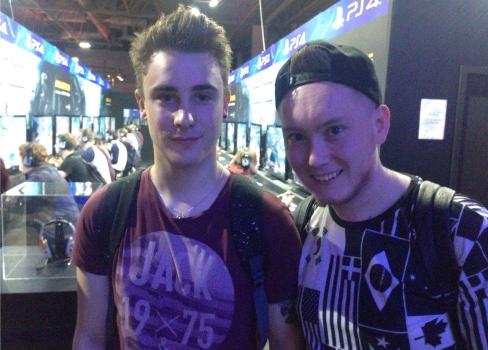 Nathan from Stevenage and his mate George (left)