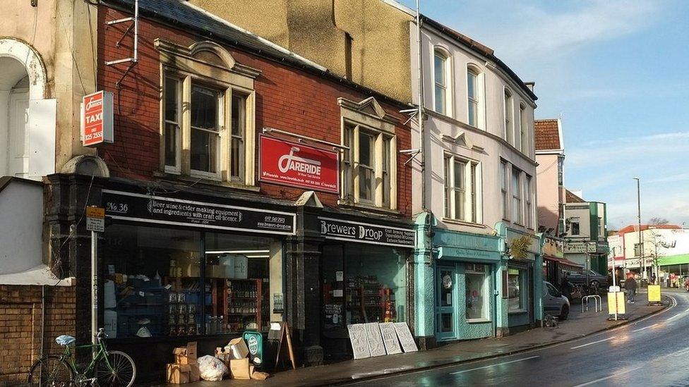 View of Gloucester Road in Bristol