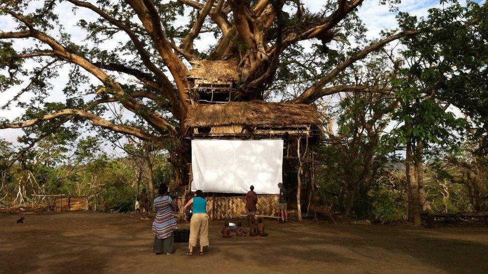 Picture of the making of the Vanuatu-set movie Tanna