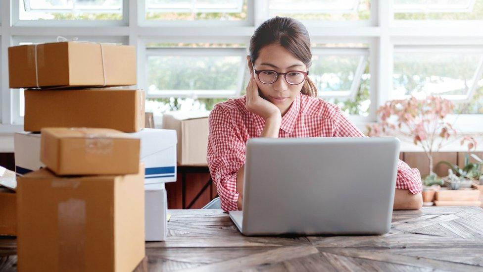 Woman at laptop