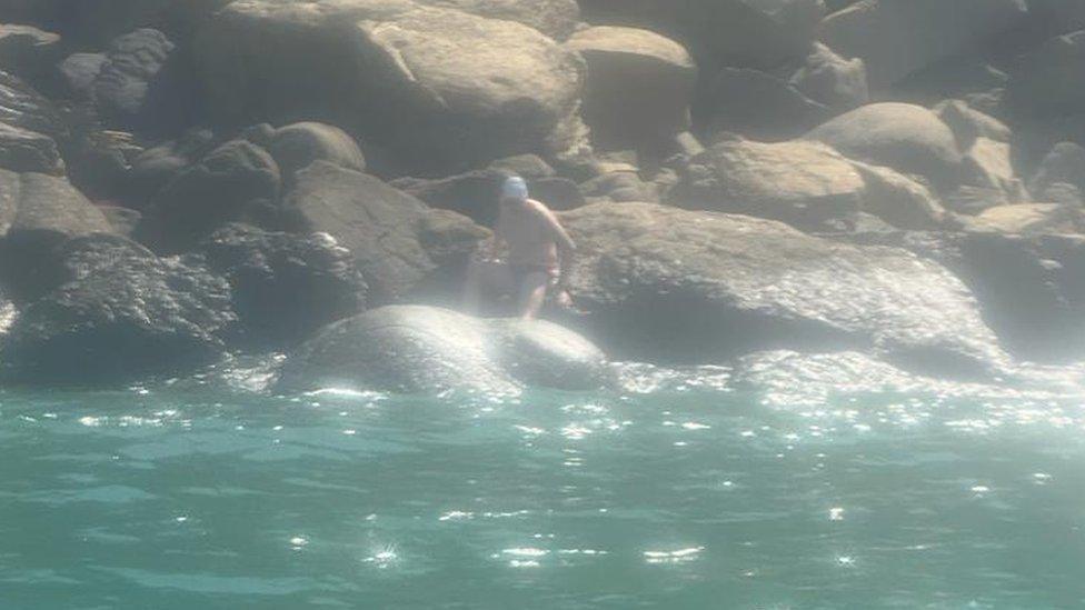 Dave Rock reaching the French coast