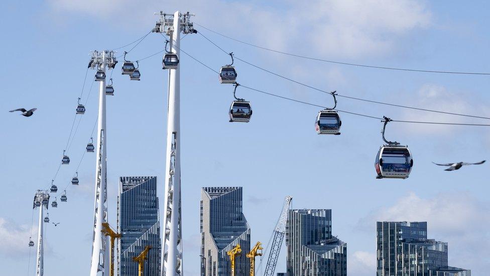 Cable cars over London