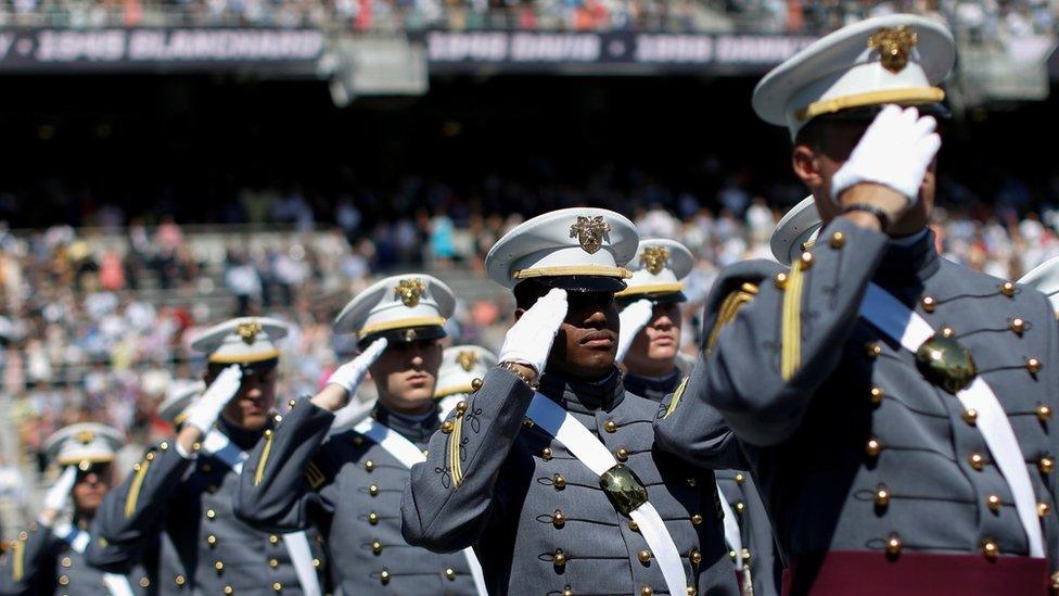 Graduates at West Point military academy in May