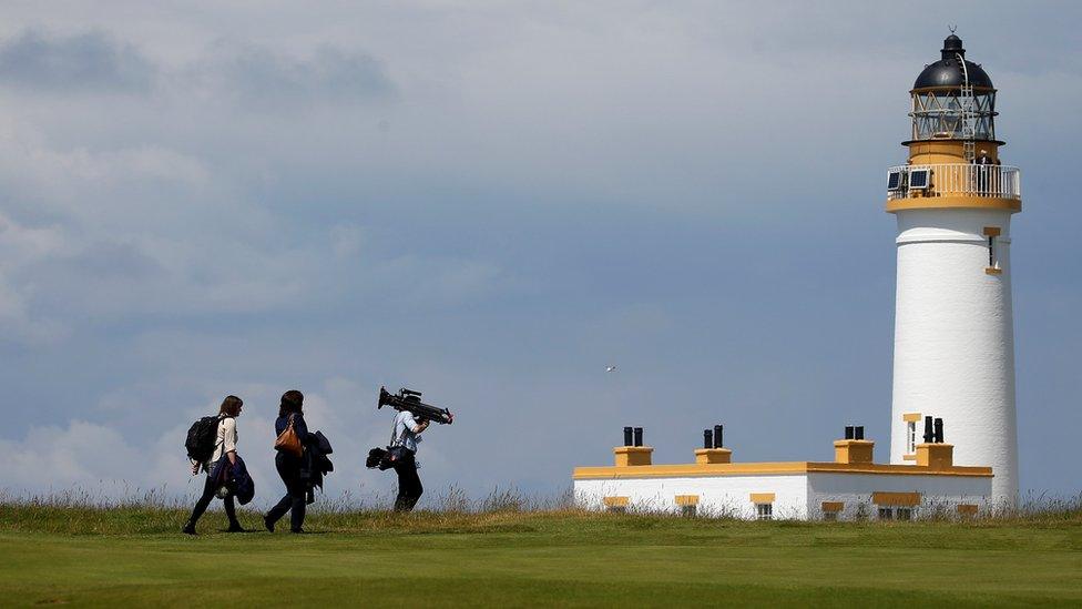 The media descended on Turnberry for Trump's appearance