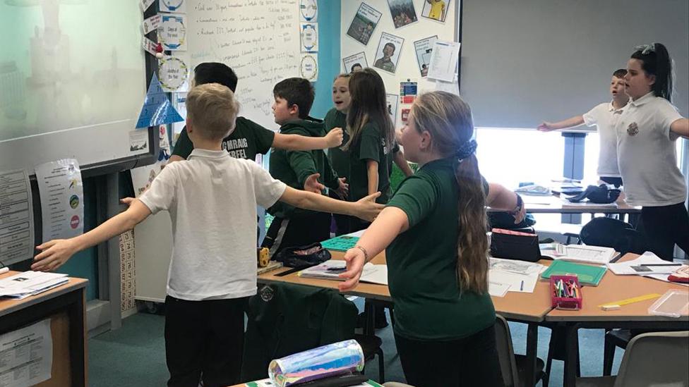 Daily yoga in class for pupils